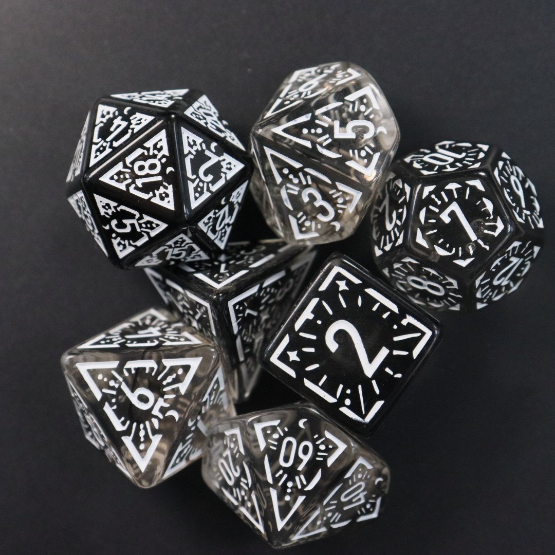 Polyhedral Dice Set 7 antique dice color for Role Playing Game 16mm size