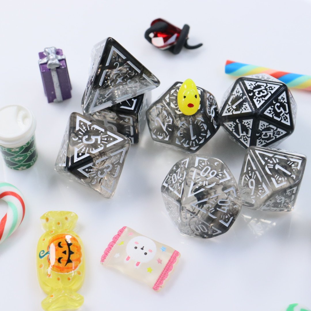 Polyhedral Dice Set 7 antique dice color for Role Playing Game 16mm size