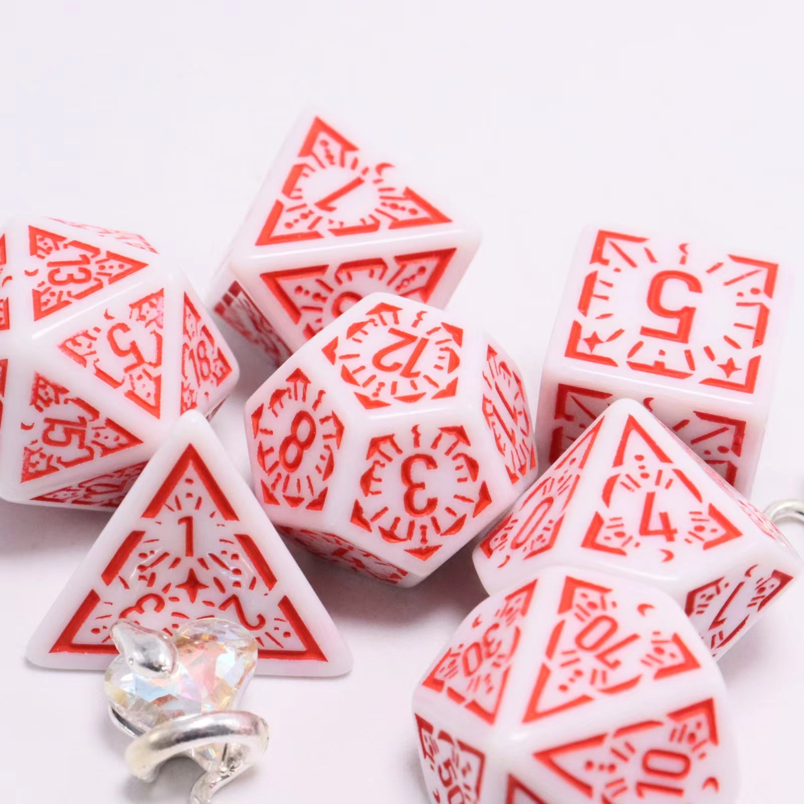 Polyhedral Dice Set 7 antique dice color for Role Playing Game 16mm size