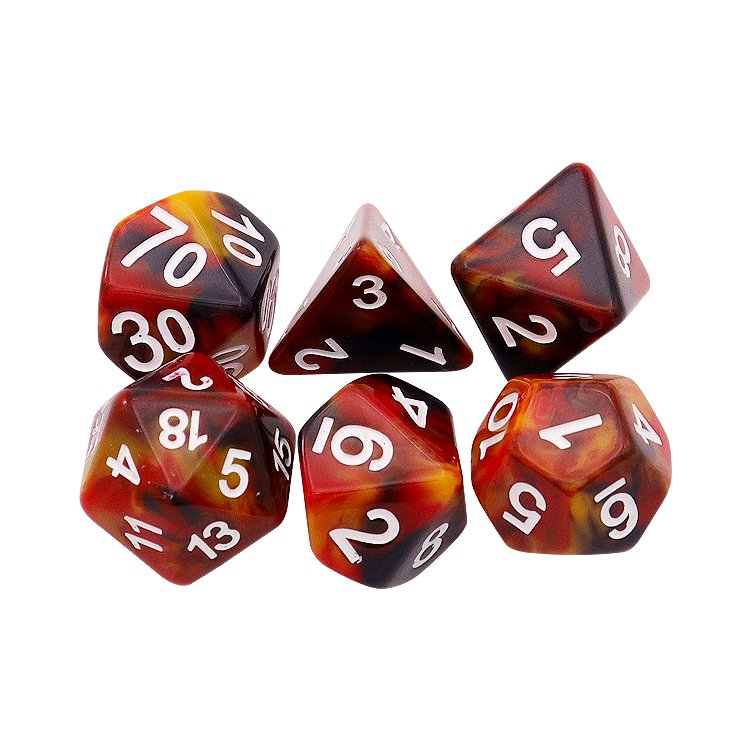 Custom Complete D4 D6 D8 D10 D12 D20 Liquid Core Smooth Edge Resin Polyhedral Dice Liquid Core Handmade 12 Sided Ball Dice Set
