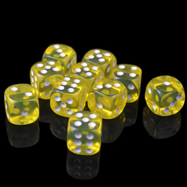 Colored Plastic Dice Acrylic dice Customized Plastic Transparent Dice
