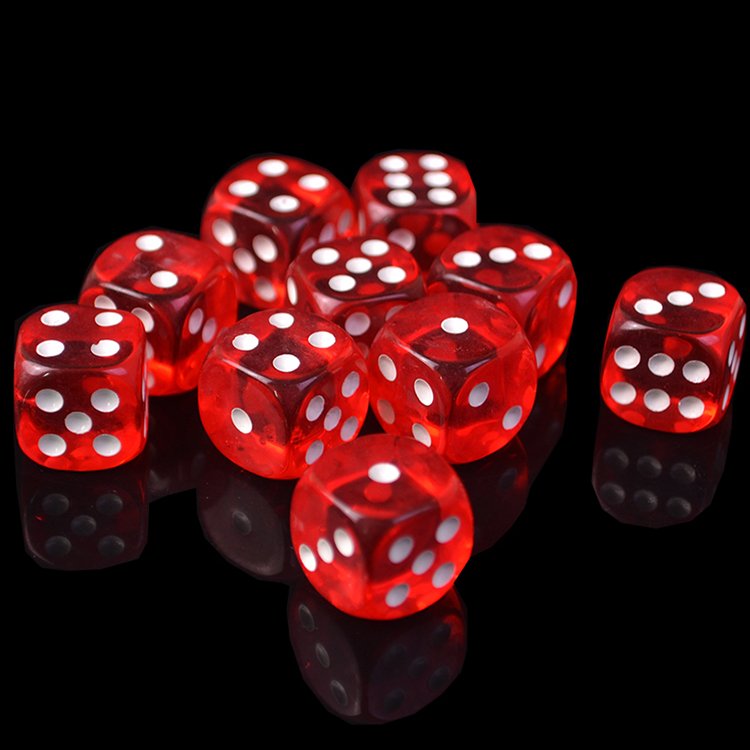 Colored Plastic Dice Acrylic dice Customized Plastic Transparent Dice