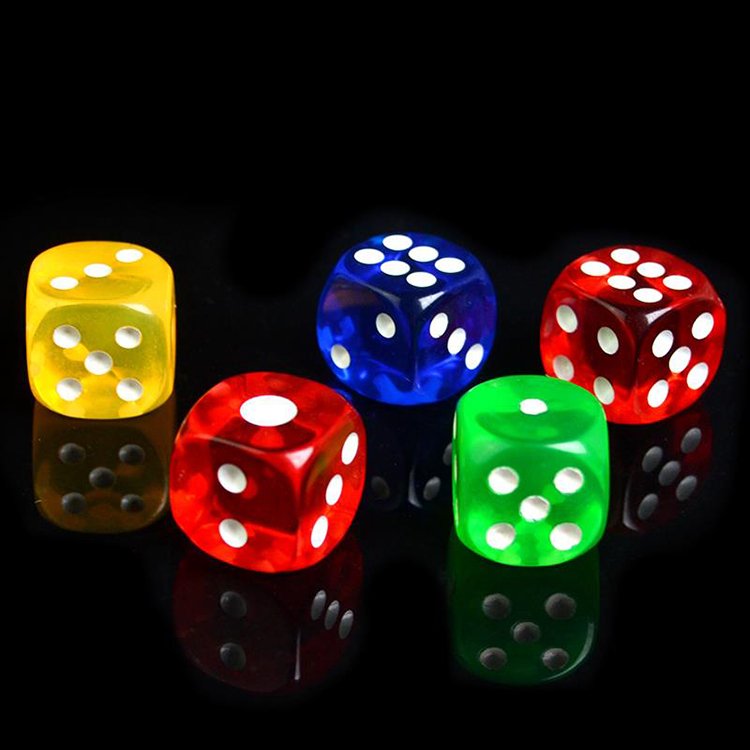 Colored Plastic Dice Acrylic dice Customized Plastic Transparent Dice