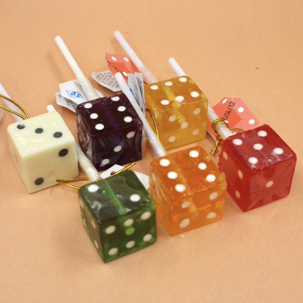 sweets wholesale 33g fun and creativity of children's snacks exotic candy christmas dice candy stick lollipop dice lollipop