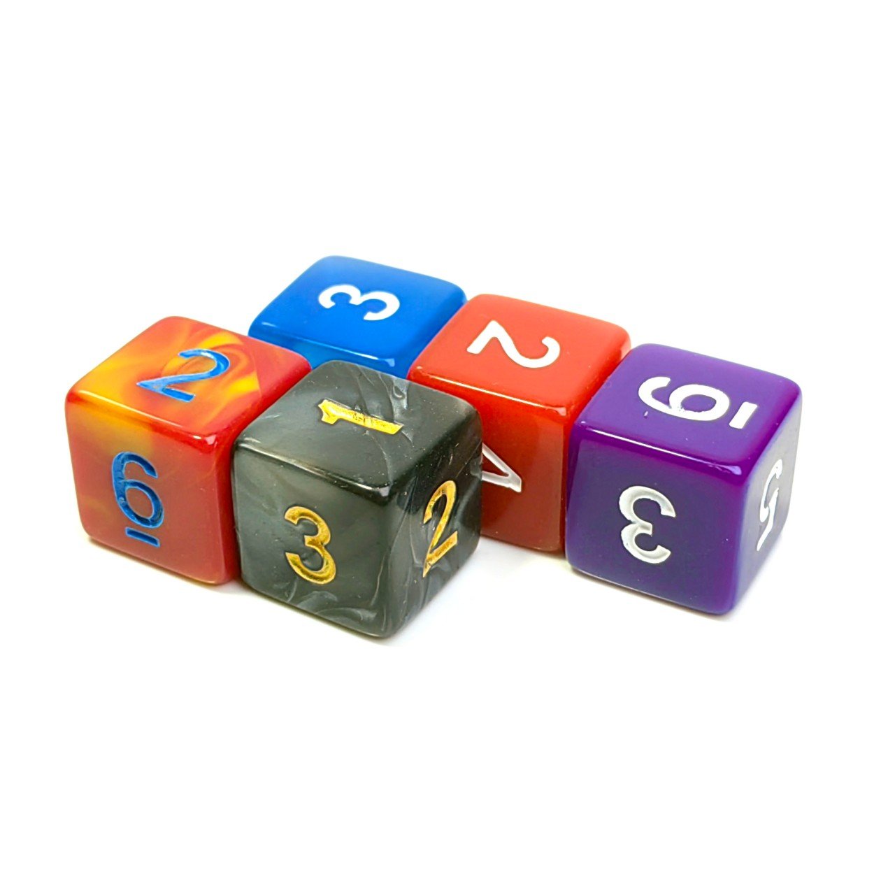 Bulk wholesale two-color transparent 16mm Plastic Dice D6 Sided Number Dice for D&D RPG MTG Board Game Toy DIY
