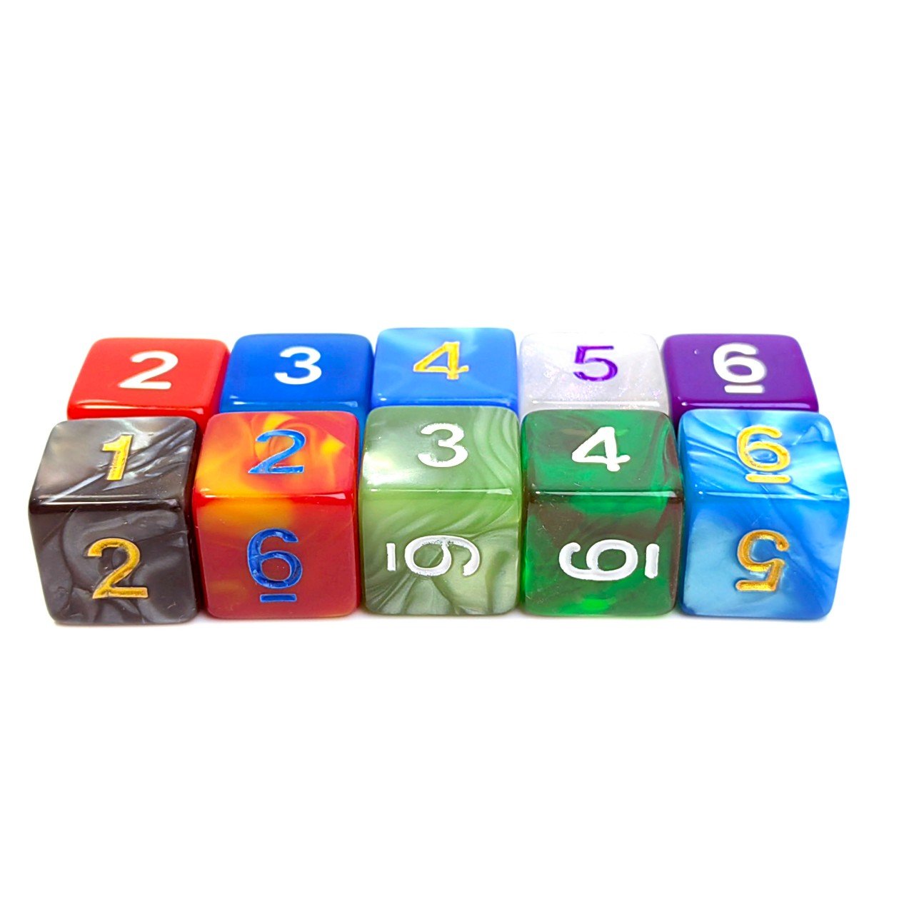Bulk wholesale two-color transparent 16mm Plastic Dice D6 Sided Number Dice for D&D RPG MTG Board Game Toy DIY
