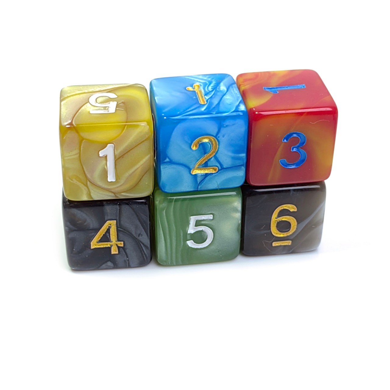 Bulk wholesale two-color transparent 16mm Plastic Dice D6 Sided Number Dice for D&D RPG MTG Board Game Toy DIY