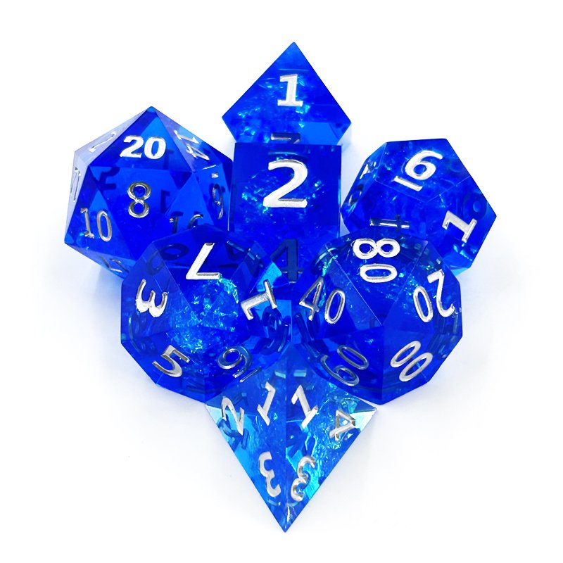 DND RPG Polyhedral Dice Set D6 D20 Sharp Resin Board Game Dice for Dungeon Adventure and Tabletop Games