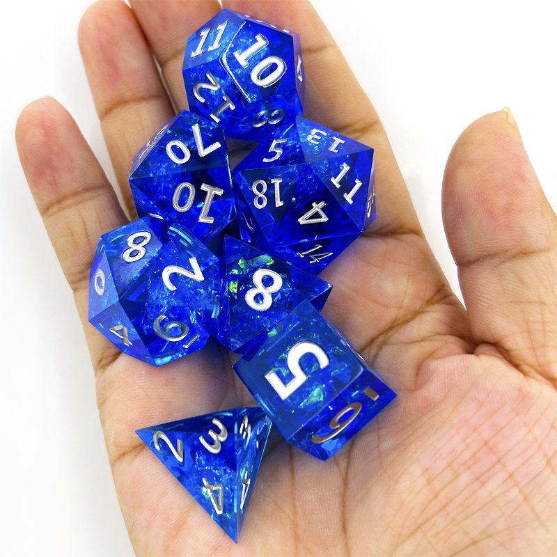 DND RPG Polyhedral Dice Set D6 D20 Sharp Resin Board Game Dice for Dungeon Adventure and Tabletop Games