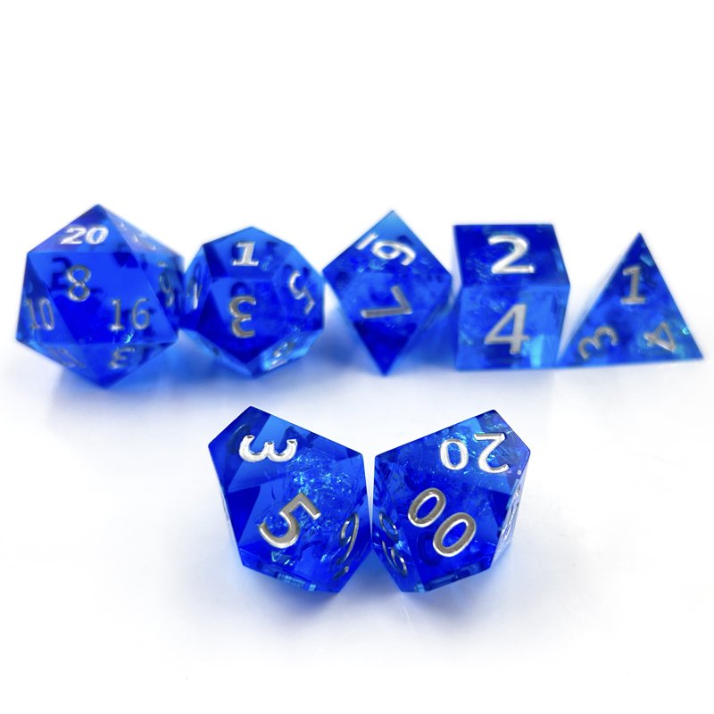 DND RPG Polyhedral Dice Set D6 D20 Sharp Resin Board Game Dice for Dungeon Adventure and Tabletop Games