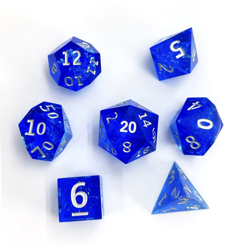 DND RPG Polyhedral Dice Set D6 D20 Sharp Resin Board Game Dice for Dungeon Adventure and Tabletop Games