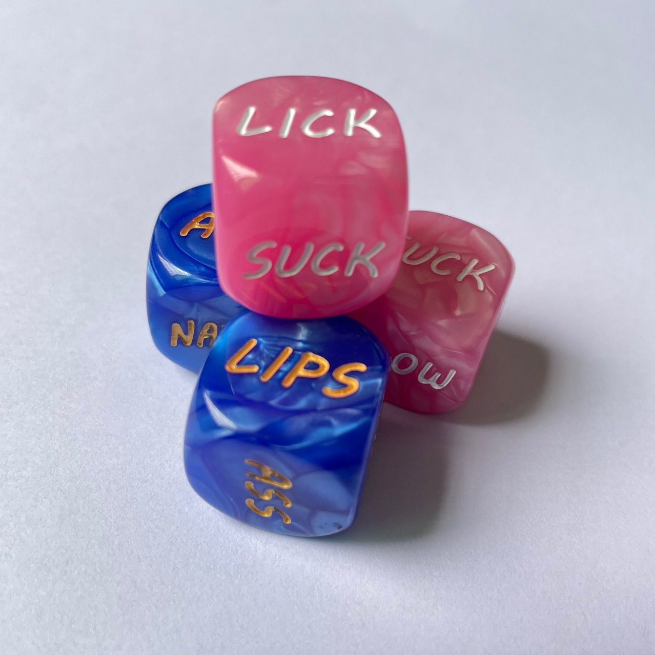 Adult love sex game dice Set Couple Game Funny Sexual Game Gadgety Erotic Pink Blue Lips Suck Letters Sex Position Outercourse