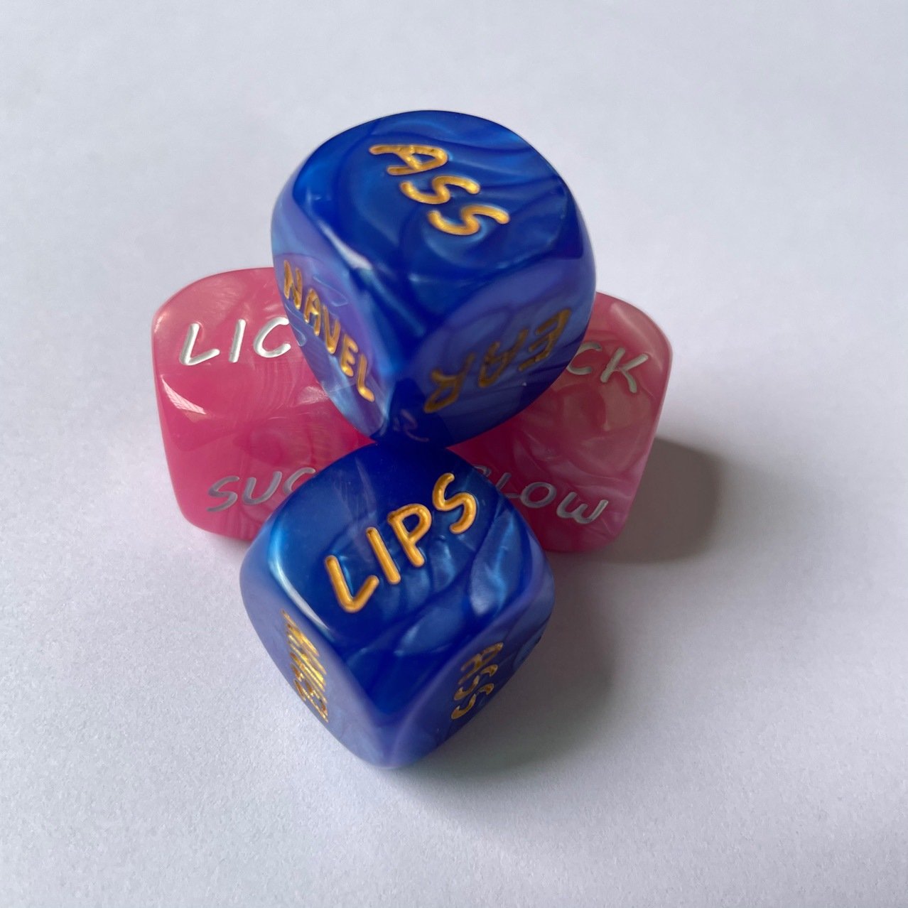 Adult love sex game dice Set Couple Game Funny Sexual Game Gadgety Erotic Pink Blue Lips Suck Letters Sex Position Outercourse