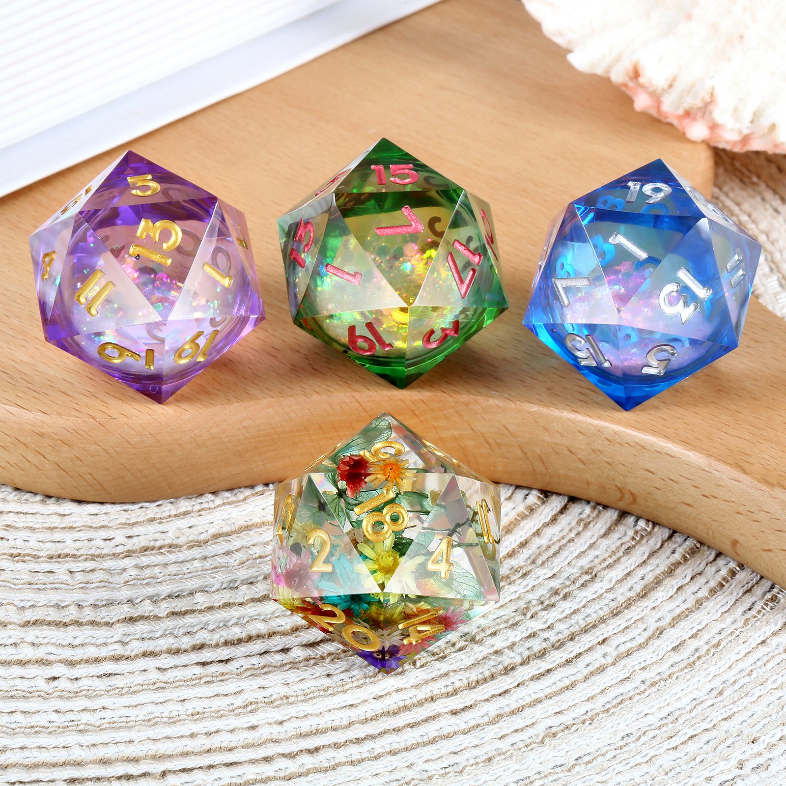 Floating eyeball 33mm Large D20 Dice Set Dragon Eye DnD Game Dice 20 Sided Bulk Dice Resin Metal for Board Role-Playing Games