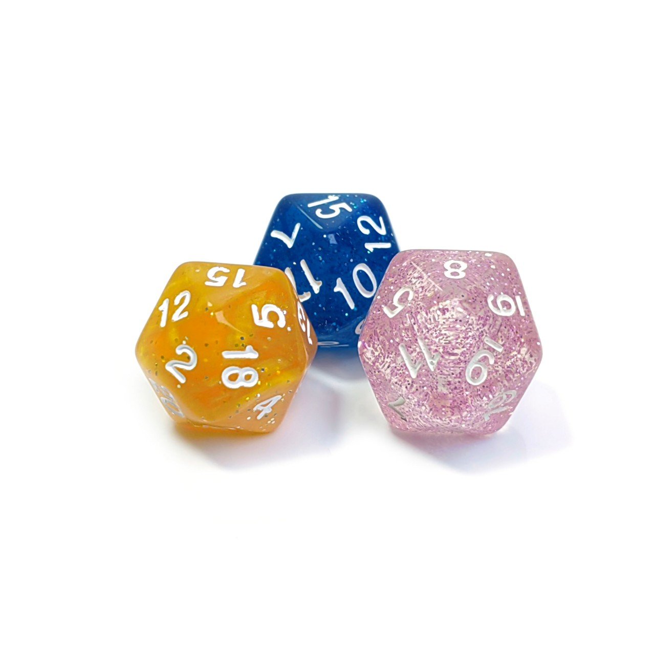 Wholesale double colors D20 Bulk DND Game Board Game Transparent custom cubes Polyhedral Acrylic Dice for RPG MTG Board Game