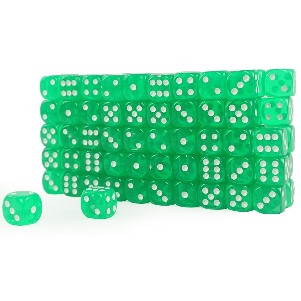 Hot Sale 16mm New Design Six Sides Transparent Dices Supplier