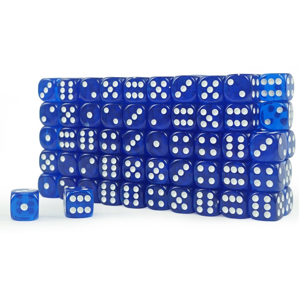 Hot Sale 16mm New Design Six Sides Transparent Dices Supplier