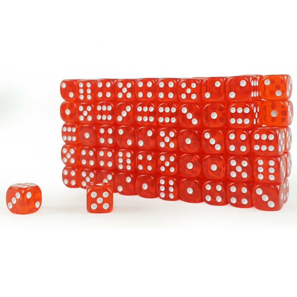 Hot Sale 16mm New Design Six Sides Transparent Dices Supplier