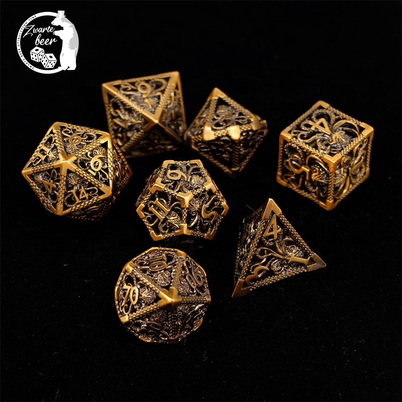 XCL Custom Metal Hollow Dice Octopus Polyhedral DND Dice Set For Dungeons And Dragons Games RPG Dice D20