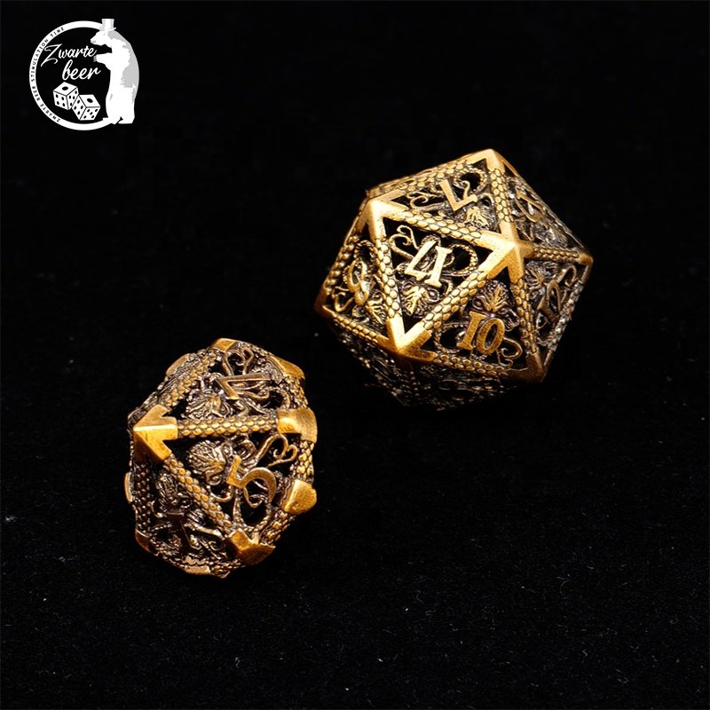 XCL Custom Metal Hollow Dice Octopus Polyhedral DND Dice Set For Dungeons And Dragons Games RPG Dice D20