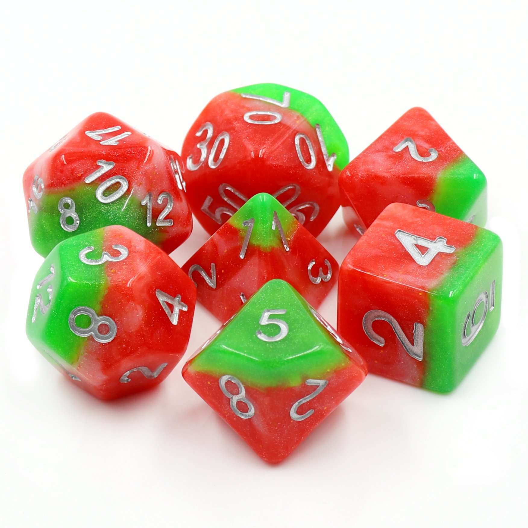 Custom Polyhedral Acrylic Starry Dungeons Dragon Dice Set Luxury D20 Plastic Board Games 16mm Size
