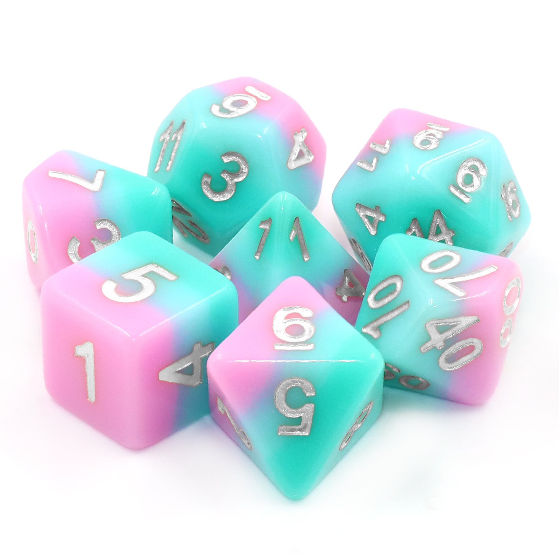 Custom Polyhedral Acrylic Starry Dungeons Dragon Dice Set Luxury D20 Plastic Board Games 16mm Size