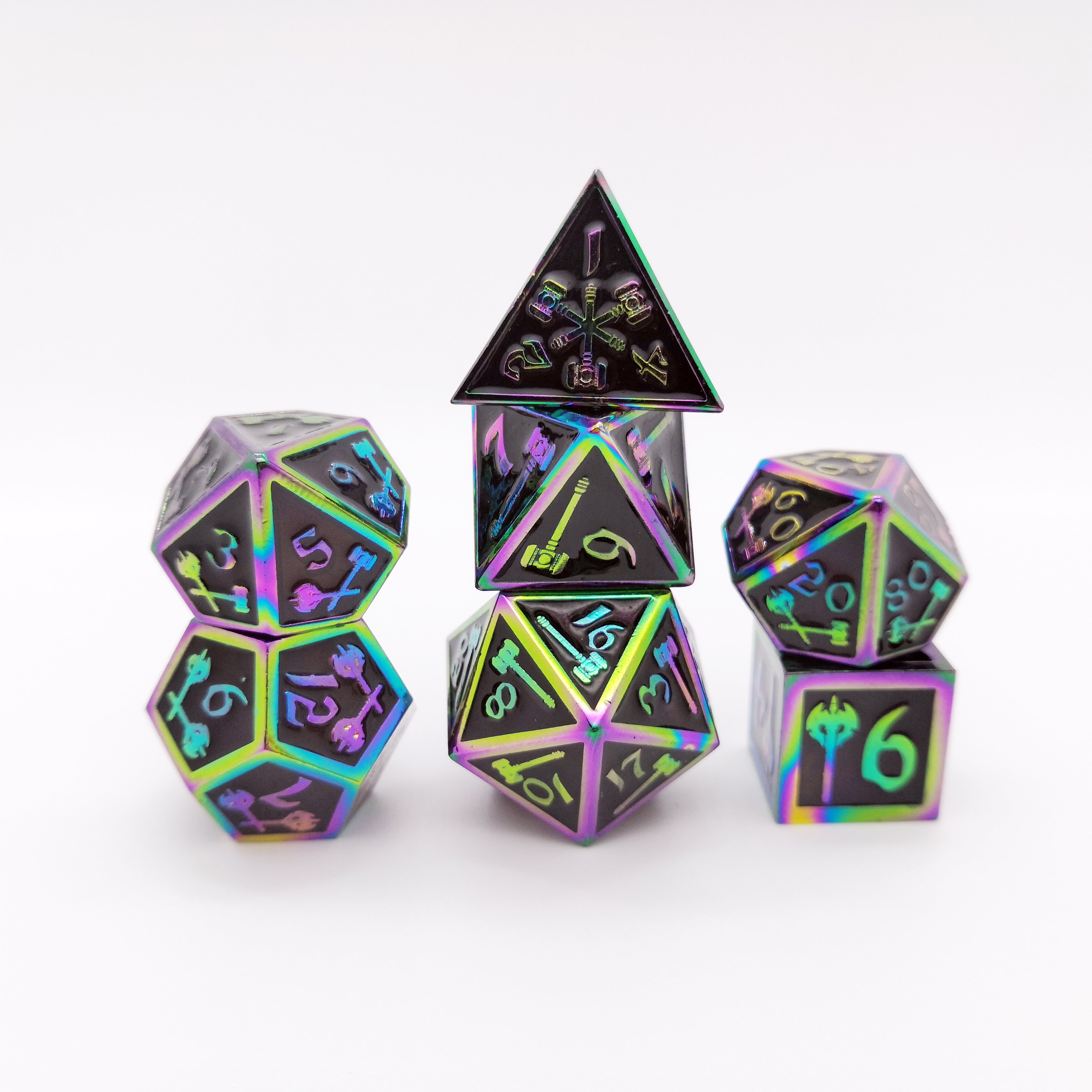 Professional 7 Pieces Metal dnd dice Role Playing Dice for Dungeons and Dragons rpg Games & Pathfinder Metal Dices Set