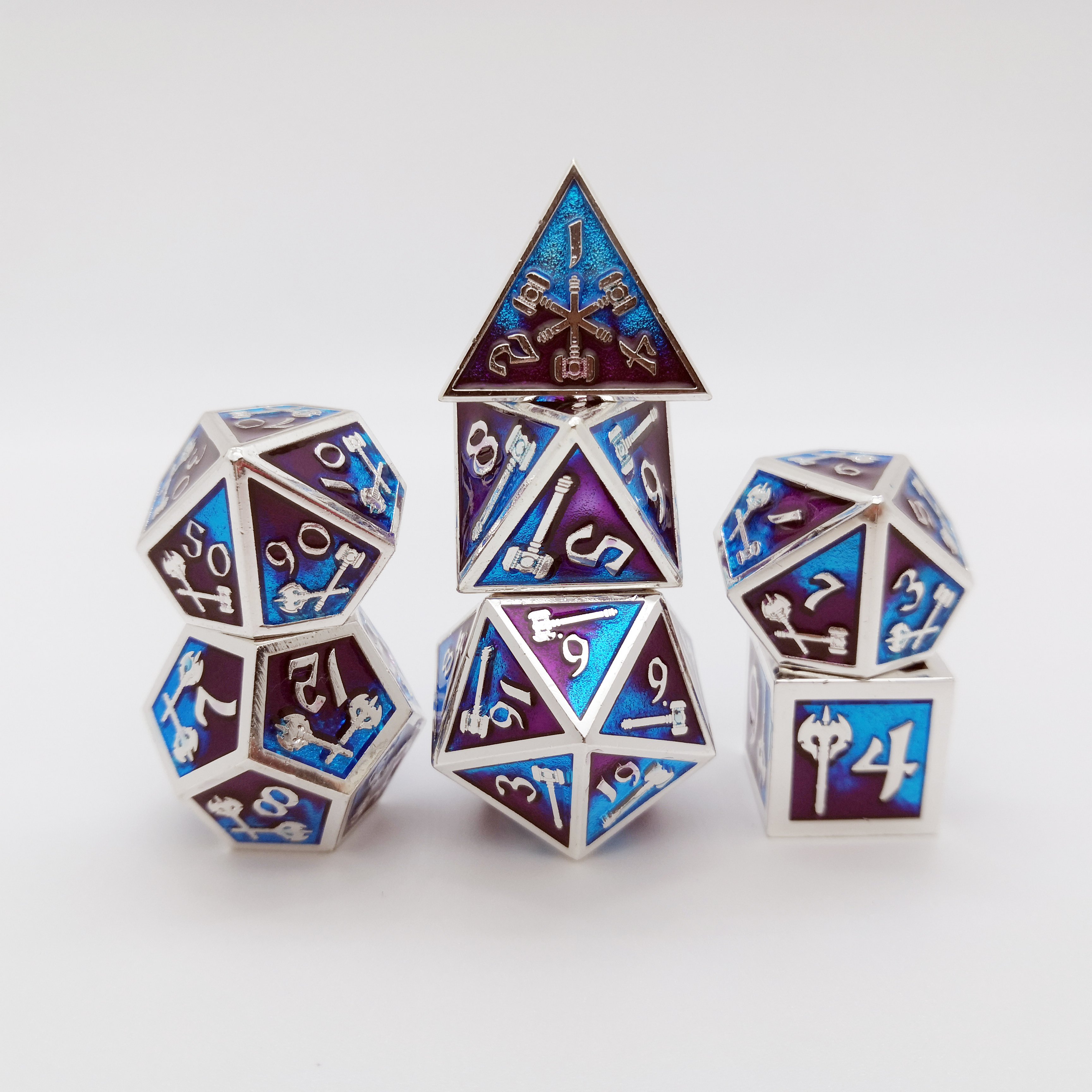 Professional 7 Pieces Metal dnd dice Role Playing Dice for Dungeons and Dragons rpg Games & Pathfinder Metal Dices Set
