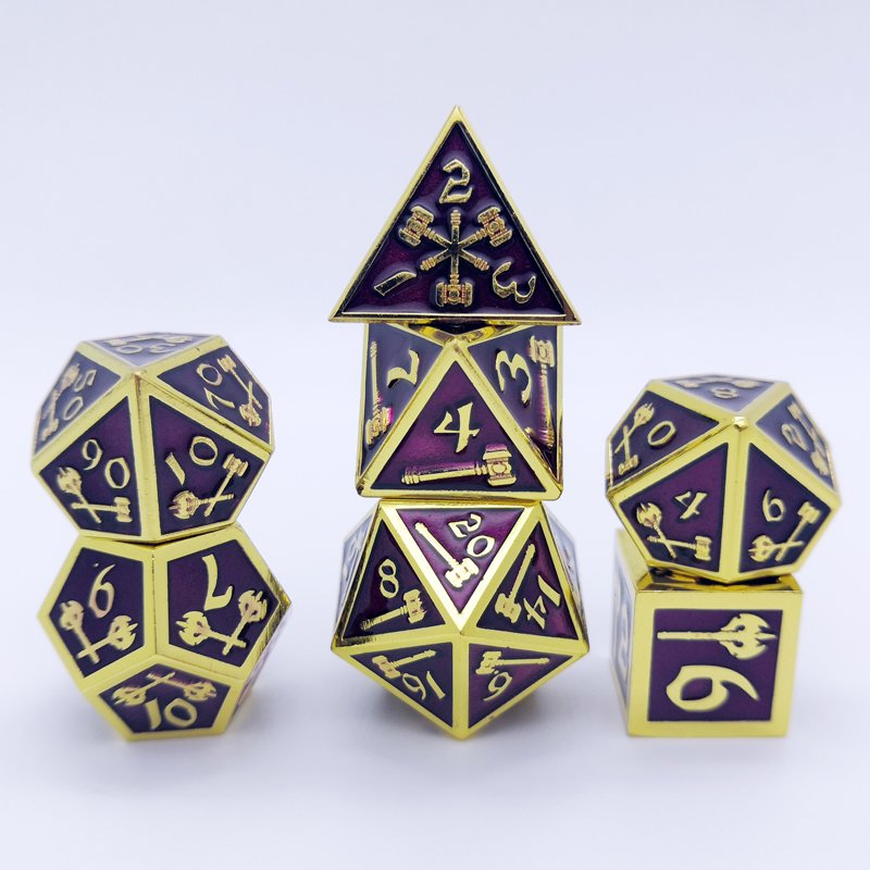 Professional 7 Pieces Metal dnd dice Role Playing Dice for Dungeons and Dragons rpg Games & Pathfinder Metal Dices Set
