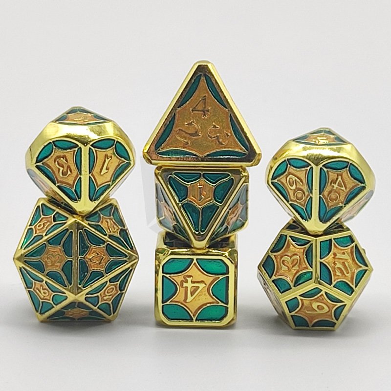 Metal DND Dice Set Board Game 7pcs D&D Polyhedral Dice For Dungeons and Dragons Gift TTRPG