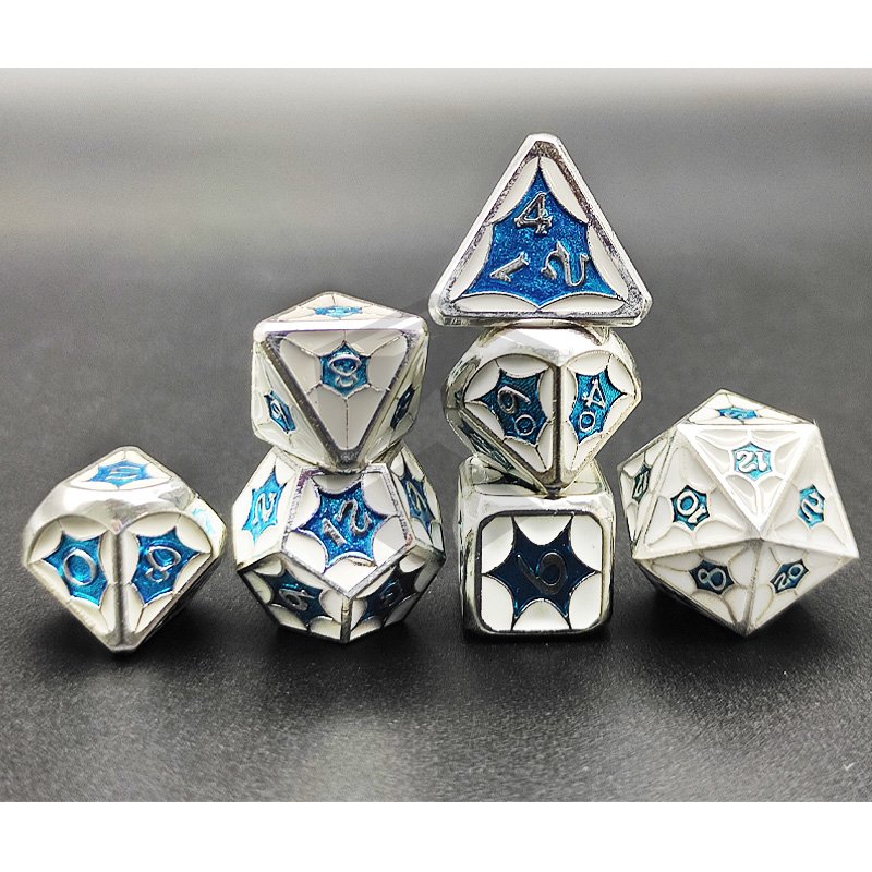 Metal DND Dice Set Board Game 7pcs D&D Polyhedral Dice For Dungeons and Dragons Gift TTRPG