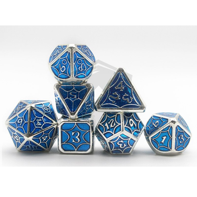 Metal Dice Set D4-D20 for Board Games Dragon Rpg metal dice set dnd Dnd As Christmas Birthday Gift