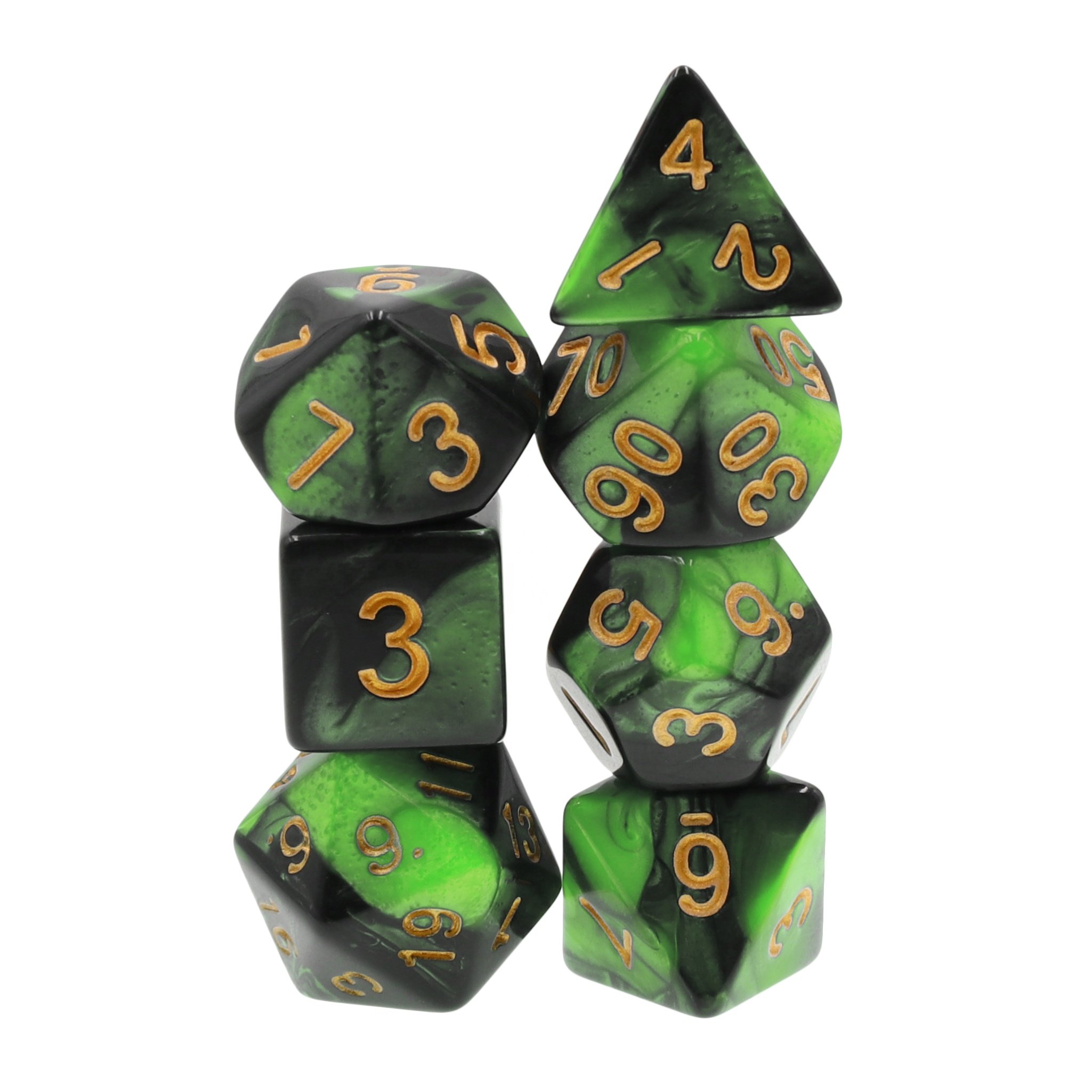 HD Dice High Quality Custom Two-Tone Gemini Polyhedral Dice, Polyhedral Dice Set