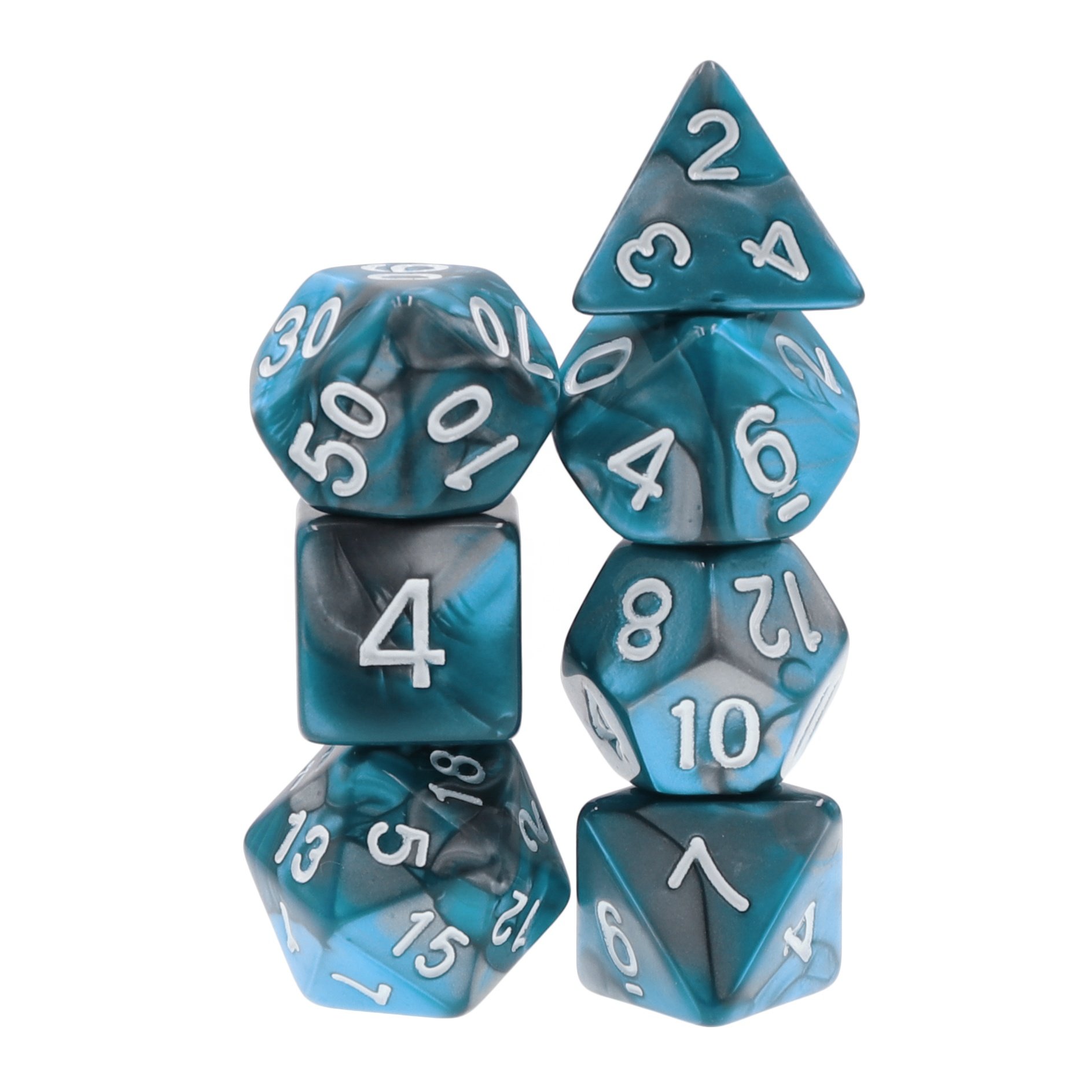 HD Dice High Quality Custom Two-Tone Gemini Polyhedral Dice, Polyhedral Dice Set