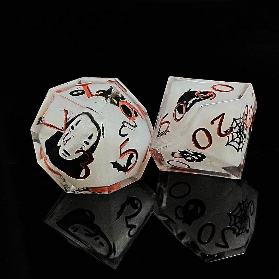 dnd handmade Halloween spooky cute style double dice for game