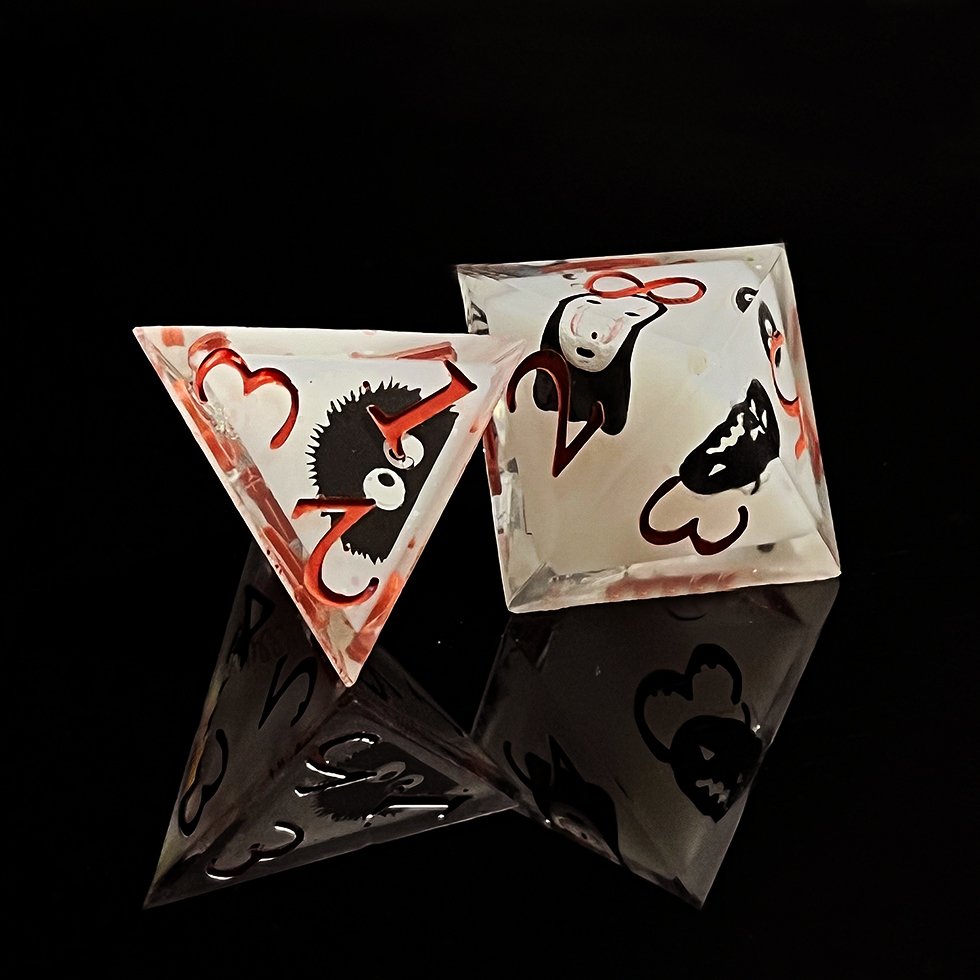 dnd handmade Halloween spooky cute style double dice for game