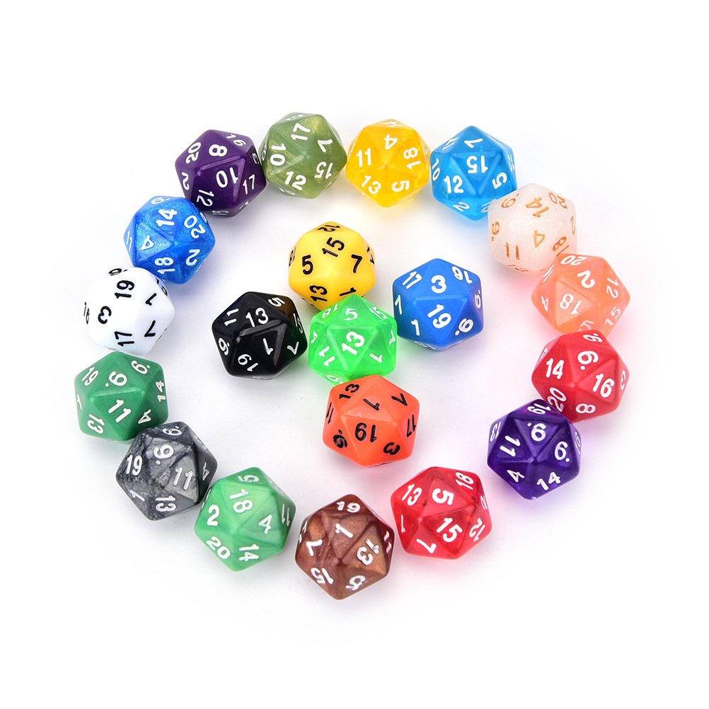 custom D20 20mm DND Dice set Factory Wholesale Polyhedral Dice game Tabletop Gaming