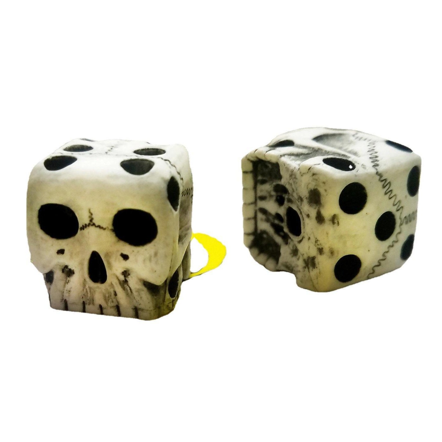 Huaqi MAB12 New White Scary 6 Sided resin Skull Dice Game Novel Leisure Toy Funny Carnival Party Toy
