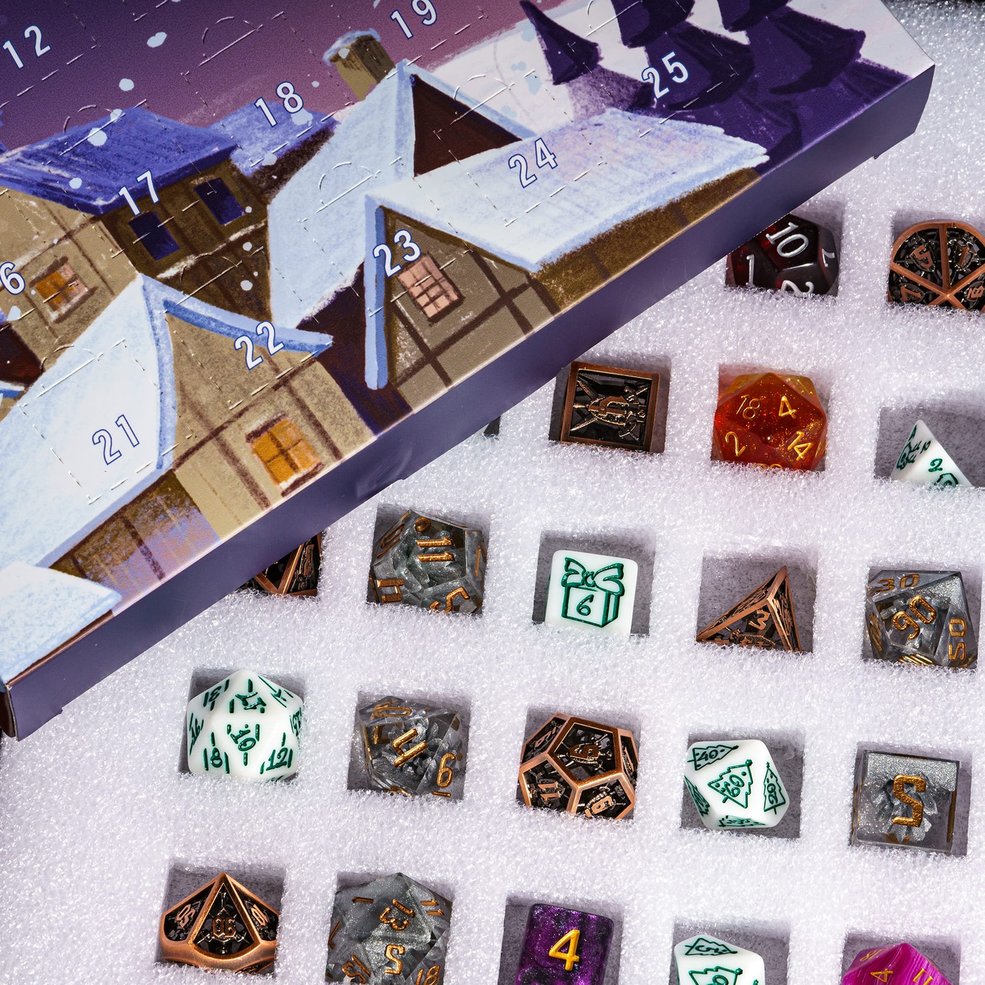 Udixi custom dice Christmas Advent Calendar Dice gift box
