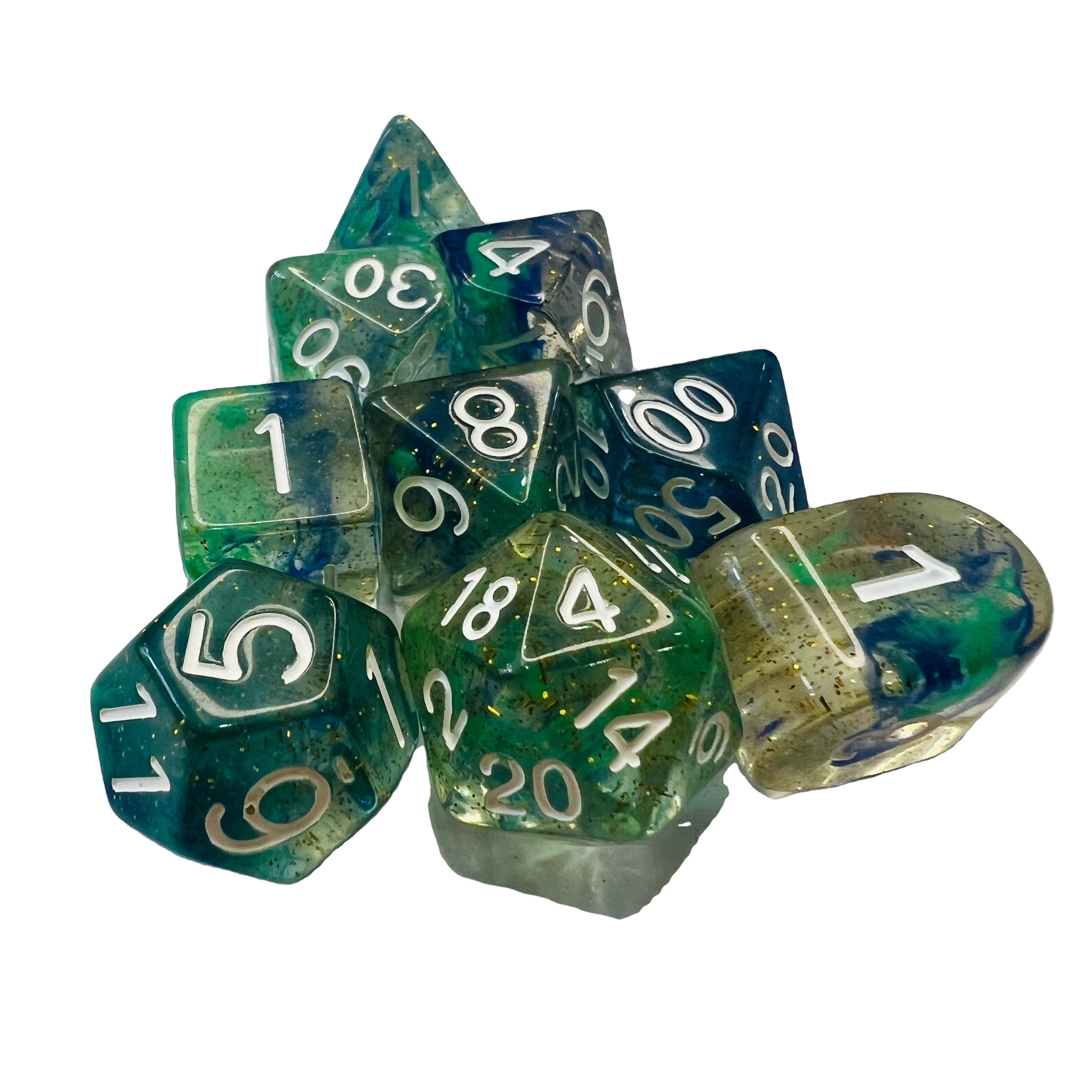 Game Gambling Polyhedral Polyhedron Board Or Card Games Roleplaying Dungeons And Dragons Rpg Resin Round Corner Dice