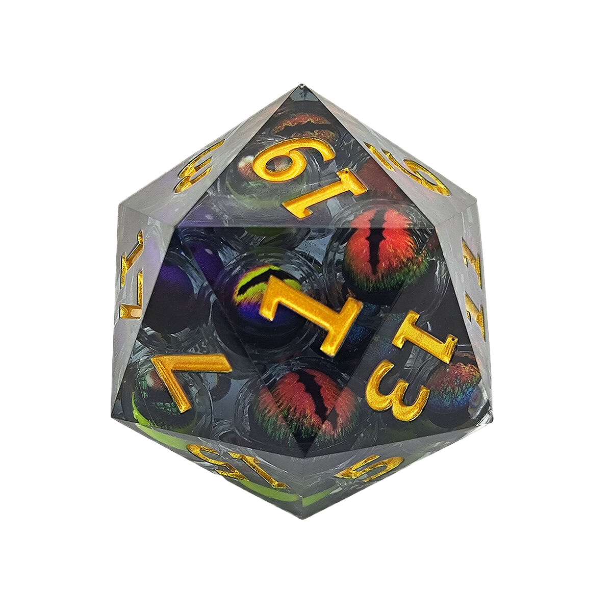 DND D20 TRPG Polyhedral Resin Dice 55MM Longan with Giant Quicksand Single Large Size Metal Board Game Accessories