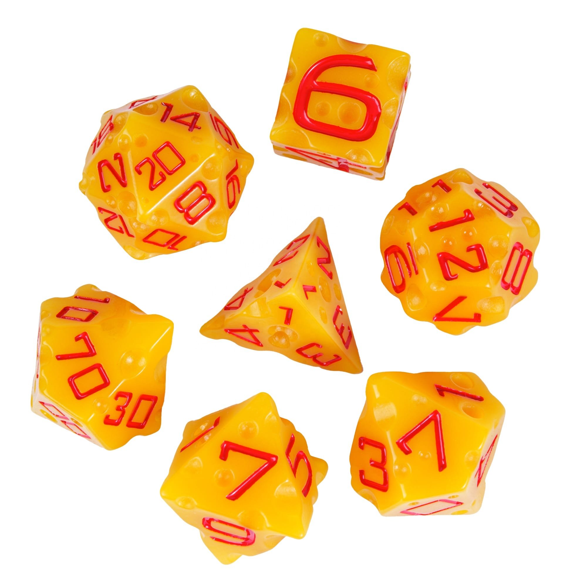 Udixi custom dice set cheese dice dnd game dungeons and dragons resin dnd RTG dice board game