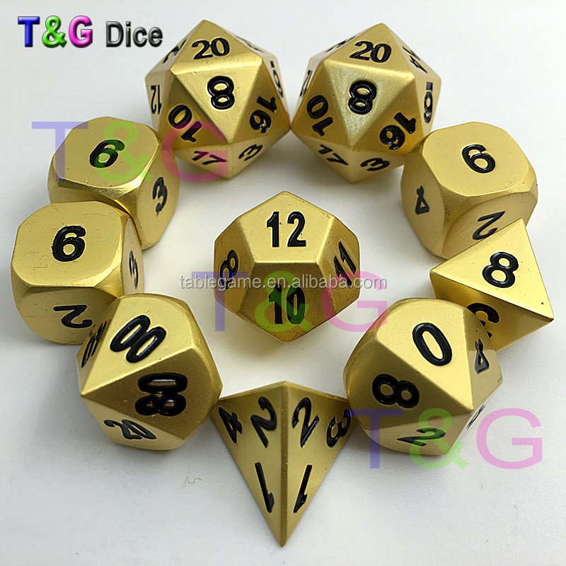 Dados De Rpg Polyhedral Matt effect Metal Dice