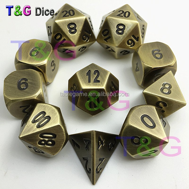 Dados De Rpg Polyhedral Matt effect Metal Dice