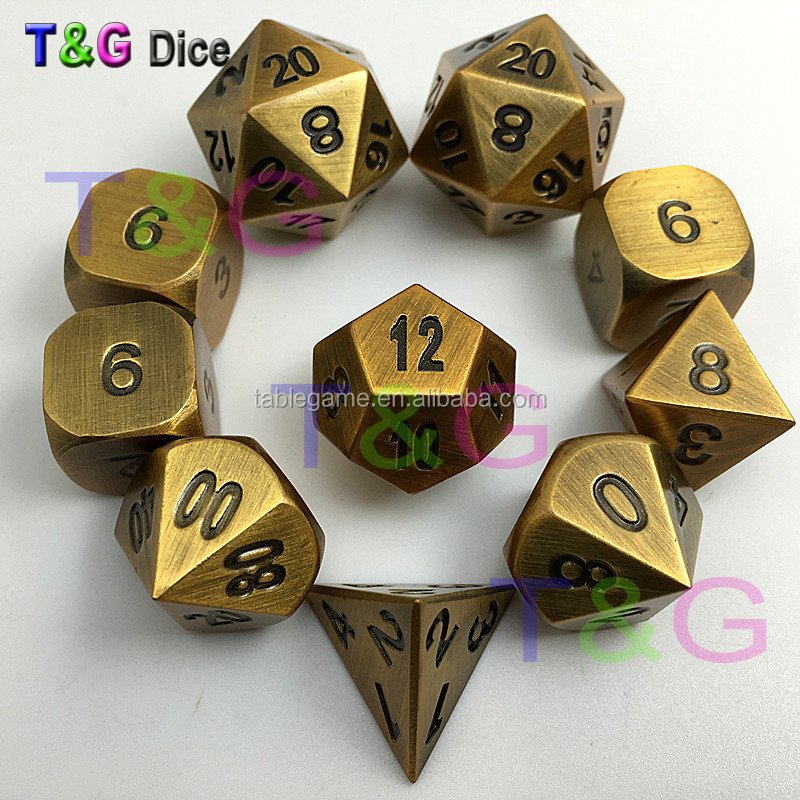 Dados De Rpg Polyhedral Matt effect Metal Dice