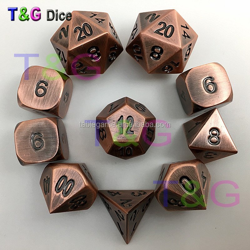 Dados De Rpg Polyhedral Matt effect Metal Dice