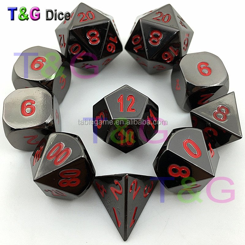 Dados De Rpg Polyhedral Matt effect Metal Dice