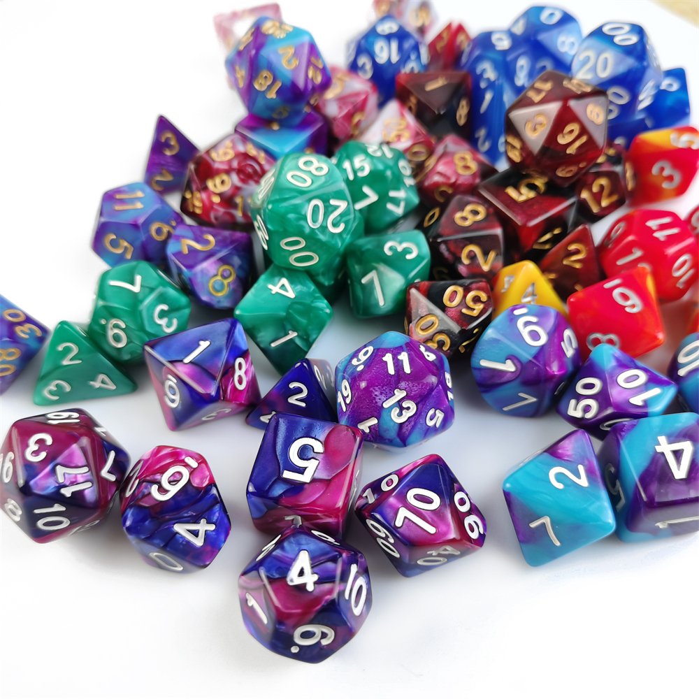 Mystery Acrylic Dice! Randomly send 10 colors Dungeons and Dragons RPG Board Game Dice Polyhedral Plastic DND Dice Set
