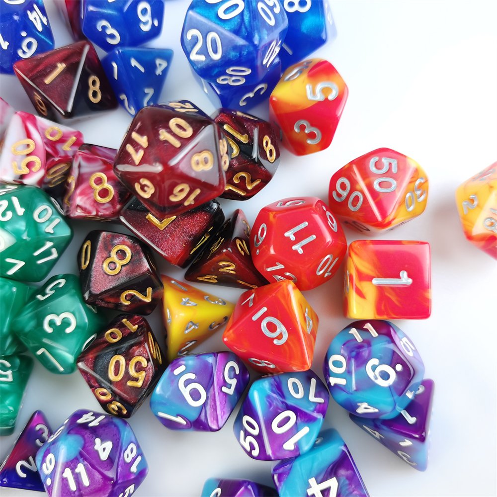 Mystery Acrylic Dice! Randomly send 10 colors Dungeons and Dragons RPG Board Game Dice Polyhedral Plastic DND Dice Set