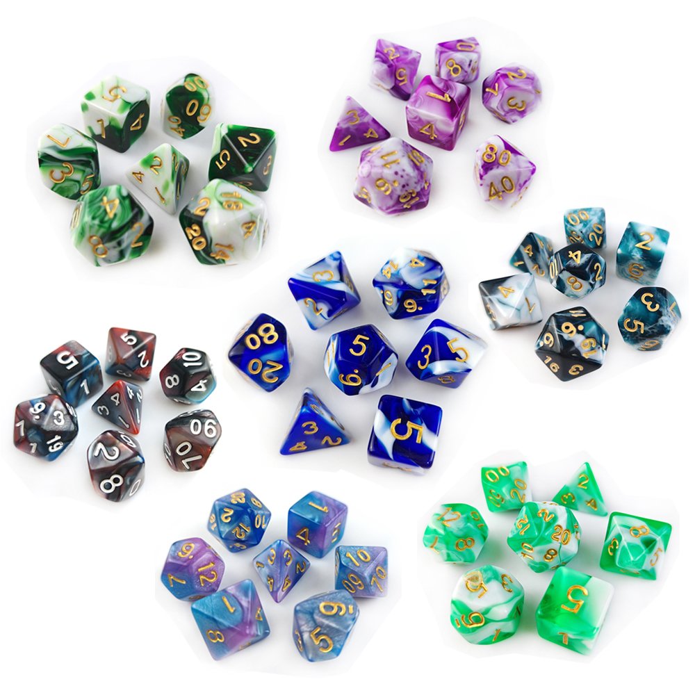 Mystery Acrylic Dice! Randomly send 10 colors Dungeons and Dragons RPG Board Game Dice Polyhedral Plastic DND Dice Set